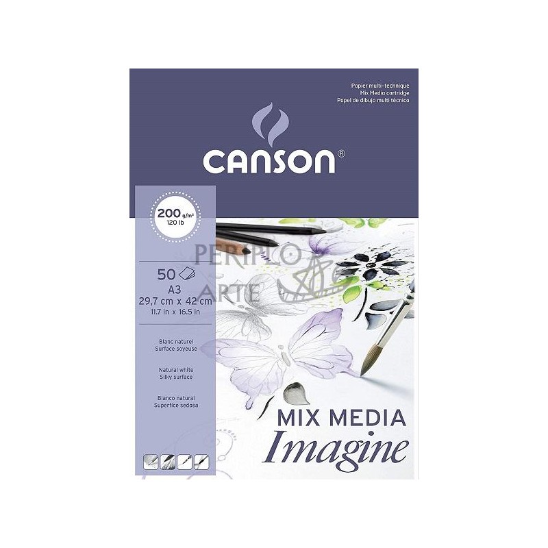 Bloc Imagine Mix Media Canson A3 200g 50h