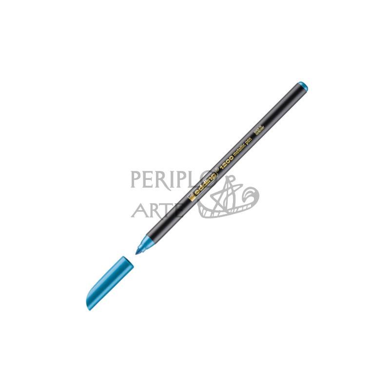 Rotulador Edding 1200 metalizado azul 073