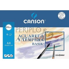 Minipack Basik acuarela Canson A4 6h 370g