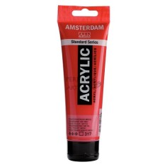 Acrílico Amsterdam 120ml rojo transp  medio 317