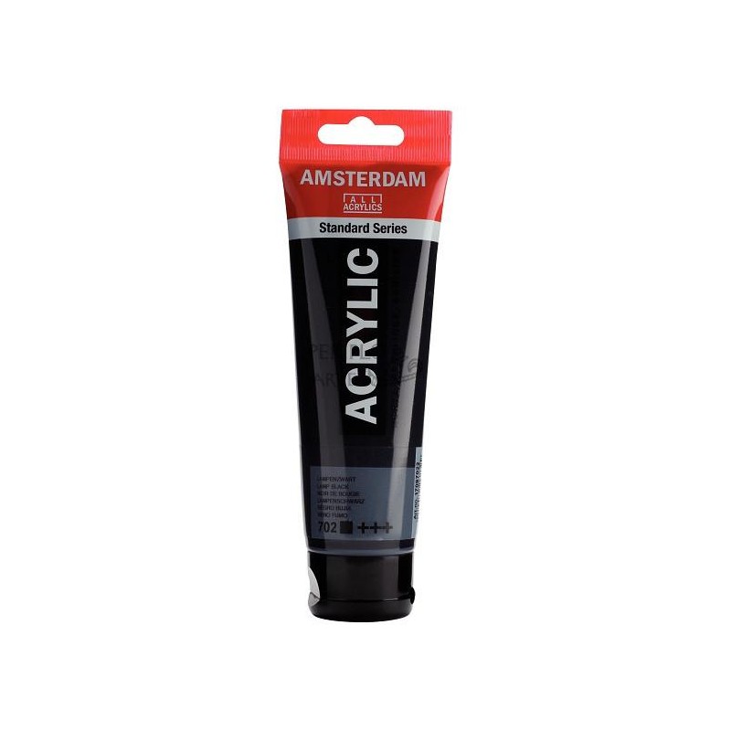 Acrílico Amsterdam 120ml negro bujía 702